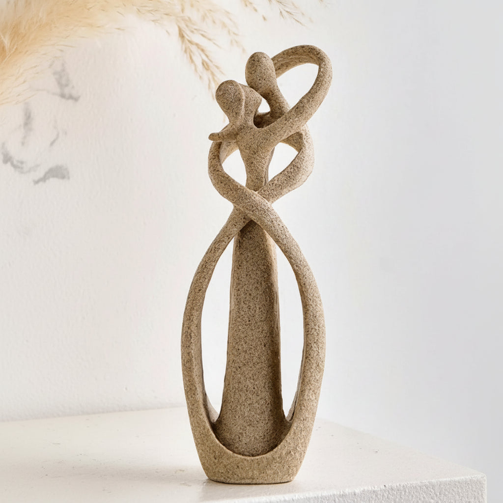 Figura abstracta de amor, diseño moderno para el hogar