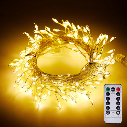 LED Lichterkette Kupferdraht Warmweiß