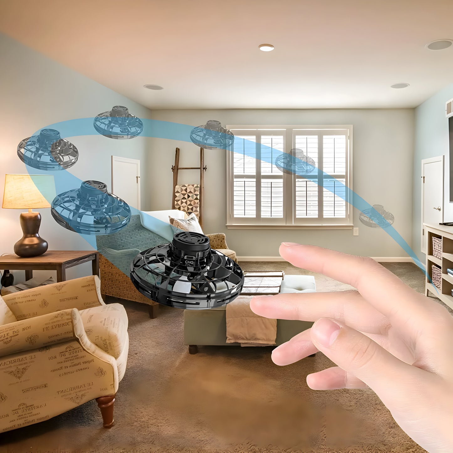 Toy LED Plastic Hand-Controlled Flying Ball