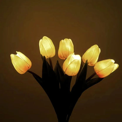 LED Tulpen Nachtlampe Warmweiß Dekoleuchte