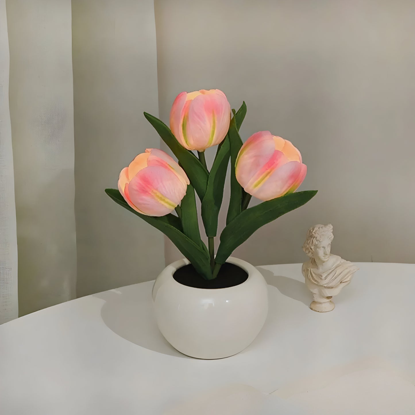 LED Tulpen Nachtlampe Warmweiß Dekoleuchte