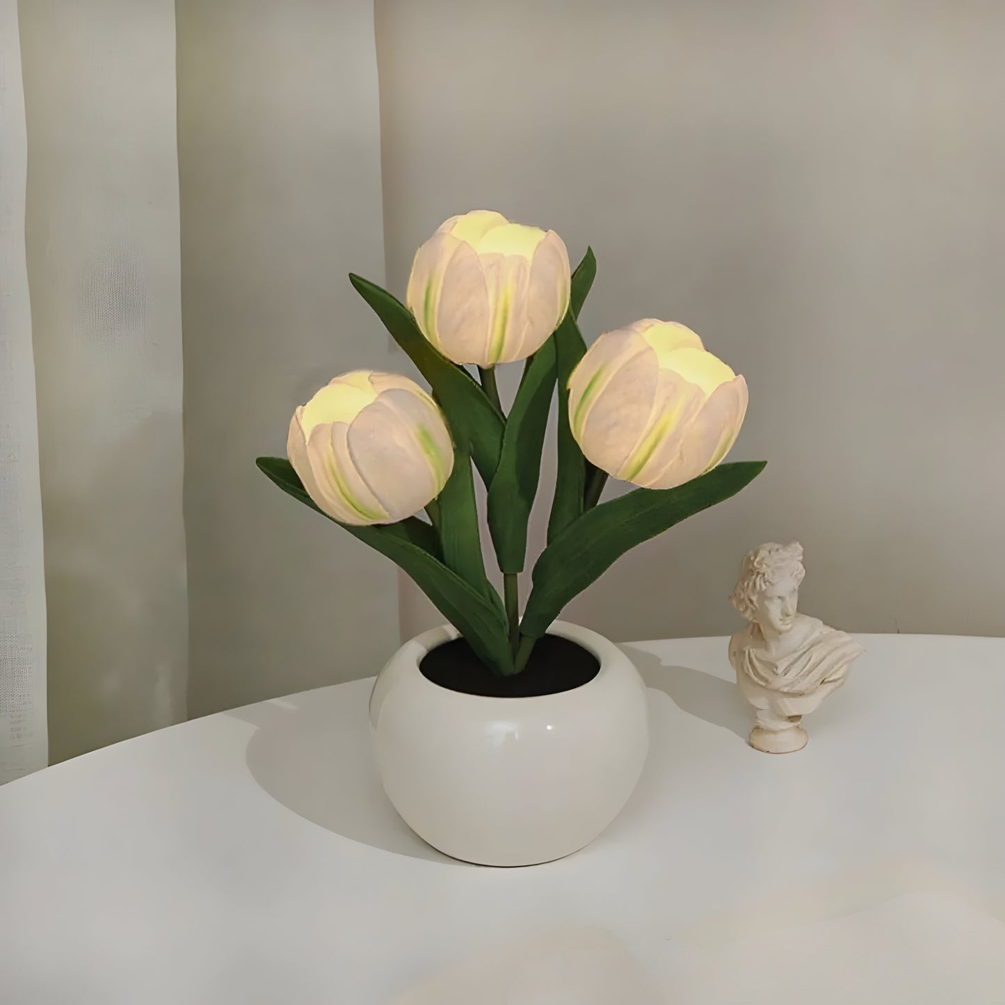 LED Tulpen Nachtlampe Warmweiß Dekoleuchte