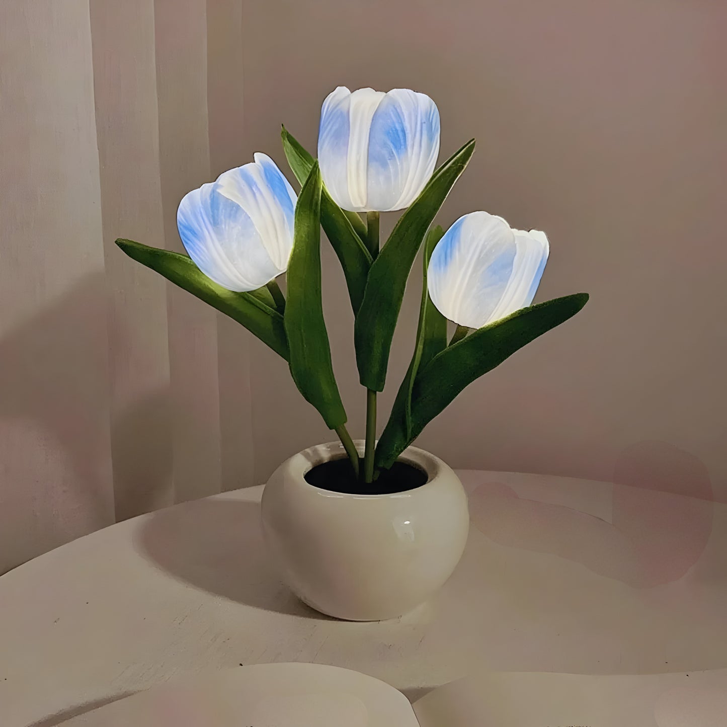 LED Tulpen Nachtlampe Warmweiß Dekoleuchte