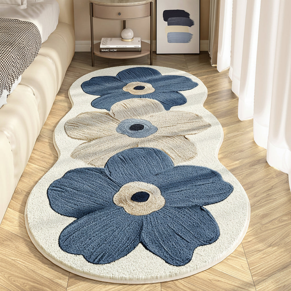 🌸Tappeto Floreale Irregolare Ultra Morbido!🧡Comfort Lussuoso & Look Giocoso per Camera da Letto o Soggiorno! 🛋️ - Image 8
