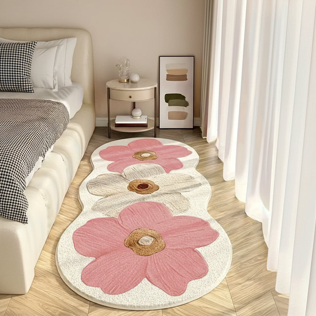 🌸Tappeto Floreale Irregolare Ultra Morbido!🧡Comfort Lussuoso & Look Giocoso per Camera da Letto o Soggiorno! 🛋️ - Image 5