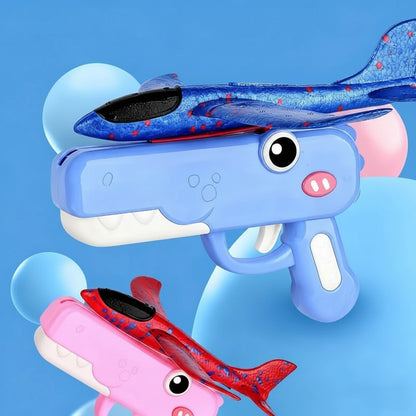 Flugzeugwerfer Spielzeug Set Handstart Gummiband - Image 3