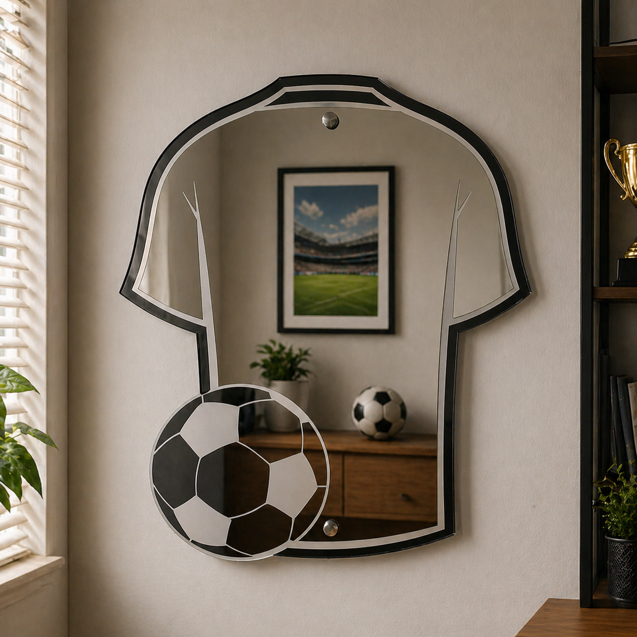 Specchio LED Maglia Calcio Decorazione Parete