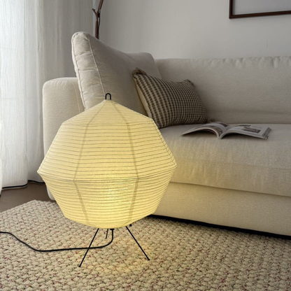 Tischlampe aus Reispapier Japanischer Stil Warmes Licht Ambiente