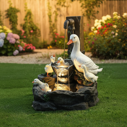 Fountain Duck Garden Decor Outdoor Ornament - Image 5