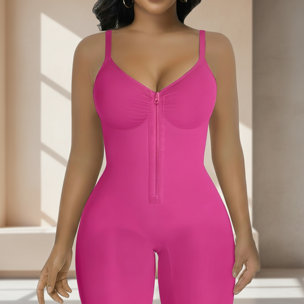 Damen Body Bauchkontrolle Formwäsche Figurformender Body