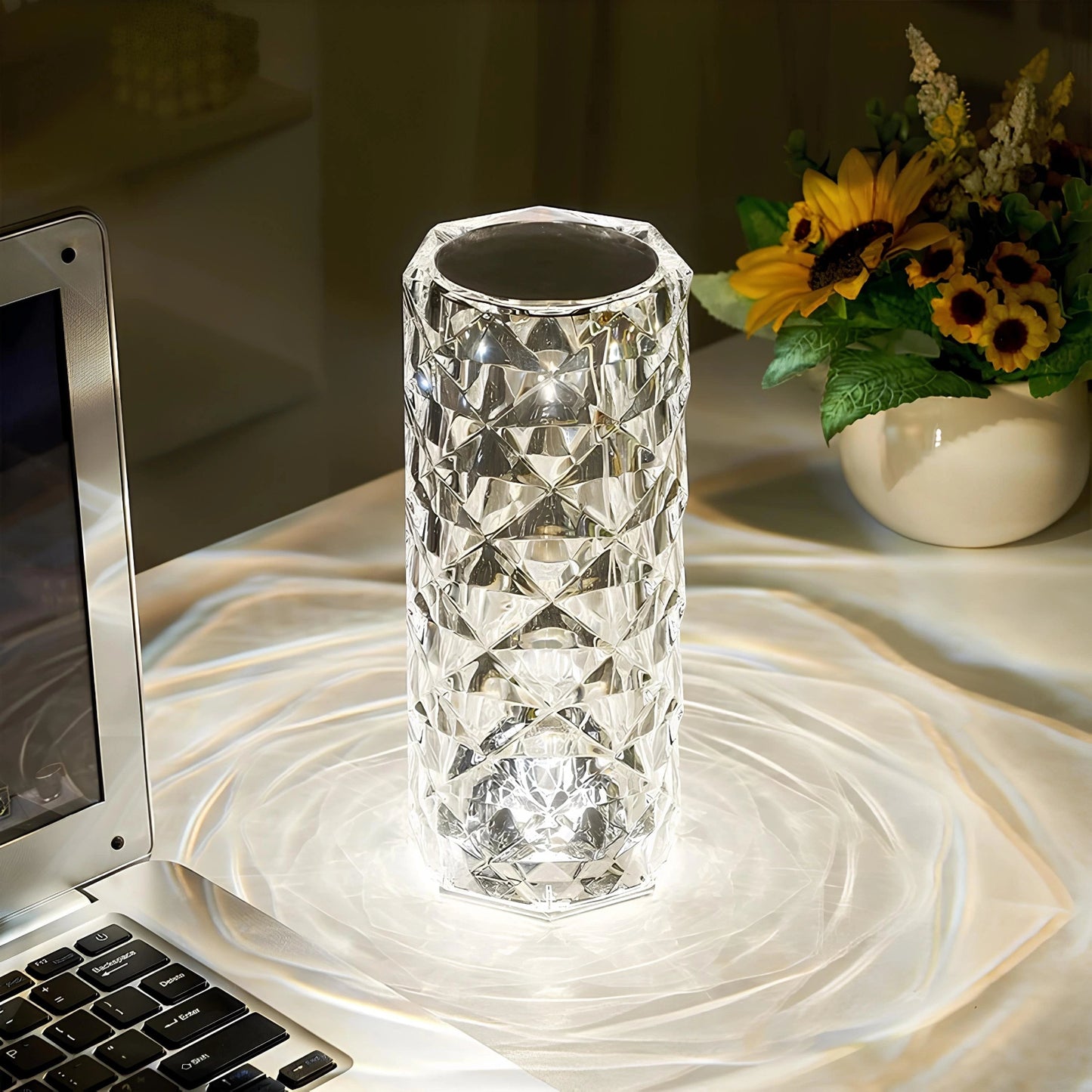 Funkelnde Kristall Touch Tischlampe Modernes Design - Image 1