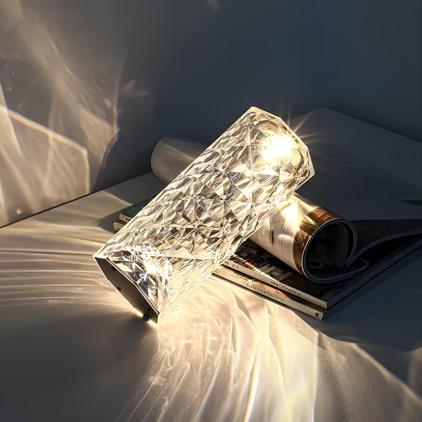 Funkelnde Kristall Touch Tischlampe Modernes Design - Image 3