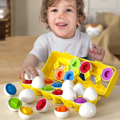 Childrens Toy Eggs Geometric Learning Game Sorting Game Shapes