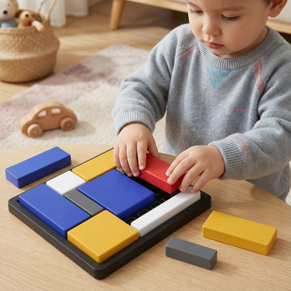 Wood Block Puzzle Geometry Toy Educational Building Blocks