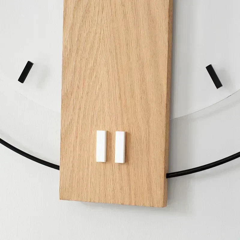 Wanduhr Minimalistisch Eiche Holz Geräuschlos