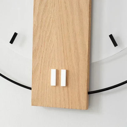 Wanduhr Minimalistisch Eiche Holz Geräuschlos
