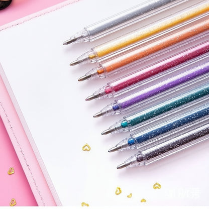 Gel Pens Glitter Multicolour Drawing Writing School Set