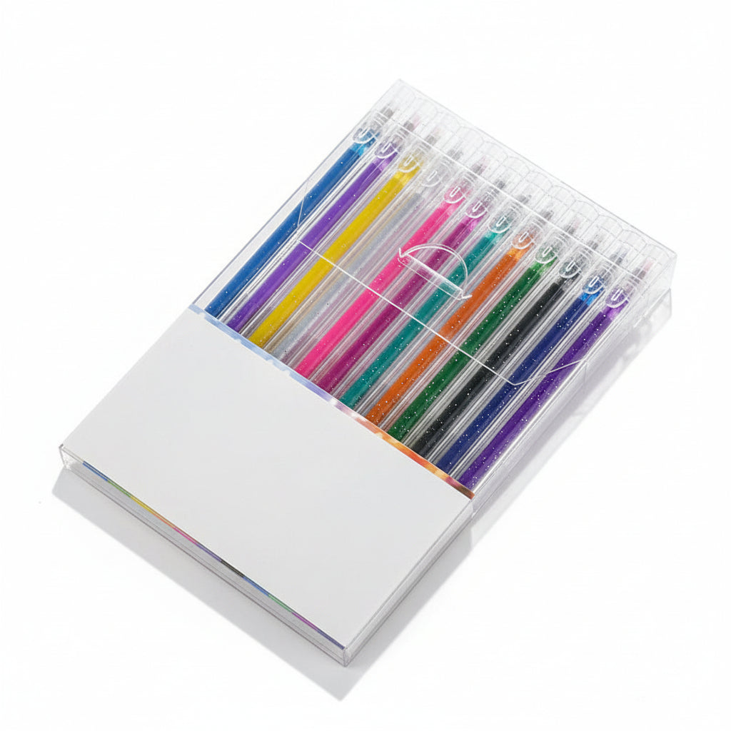 Gel Pens Glitter Multicolour Drawing Writing School Set