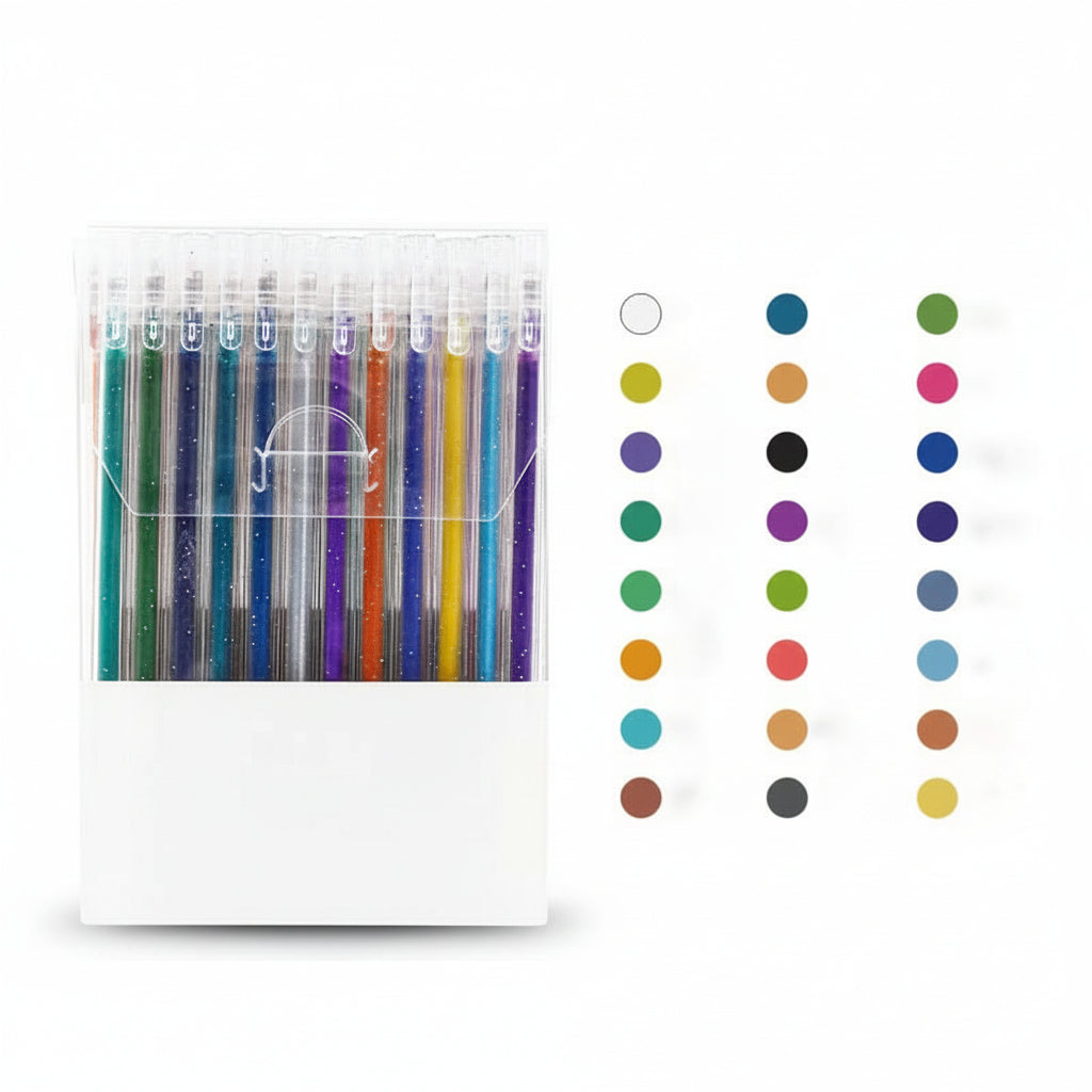 Gel Pens Glitter Multicolour Drawing Writing School Set