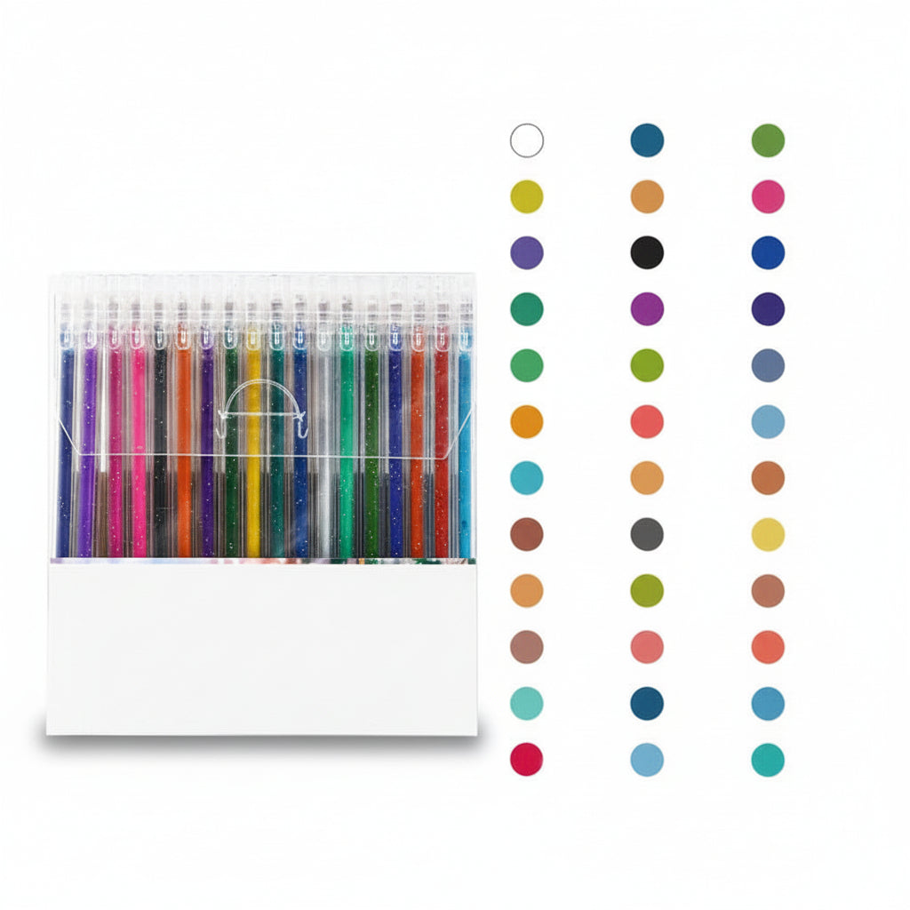 Gel Pens Glitter Multicolour Drawing Writing School Set
