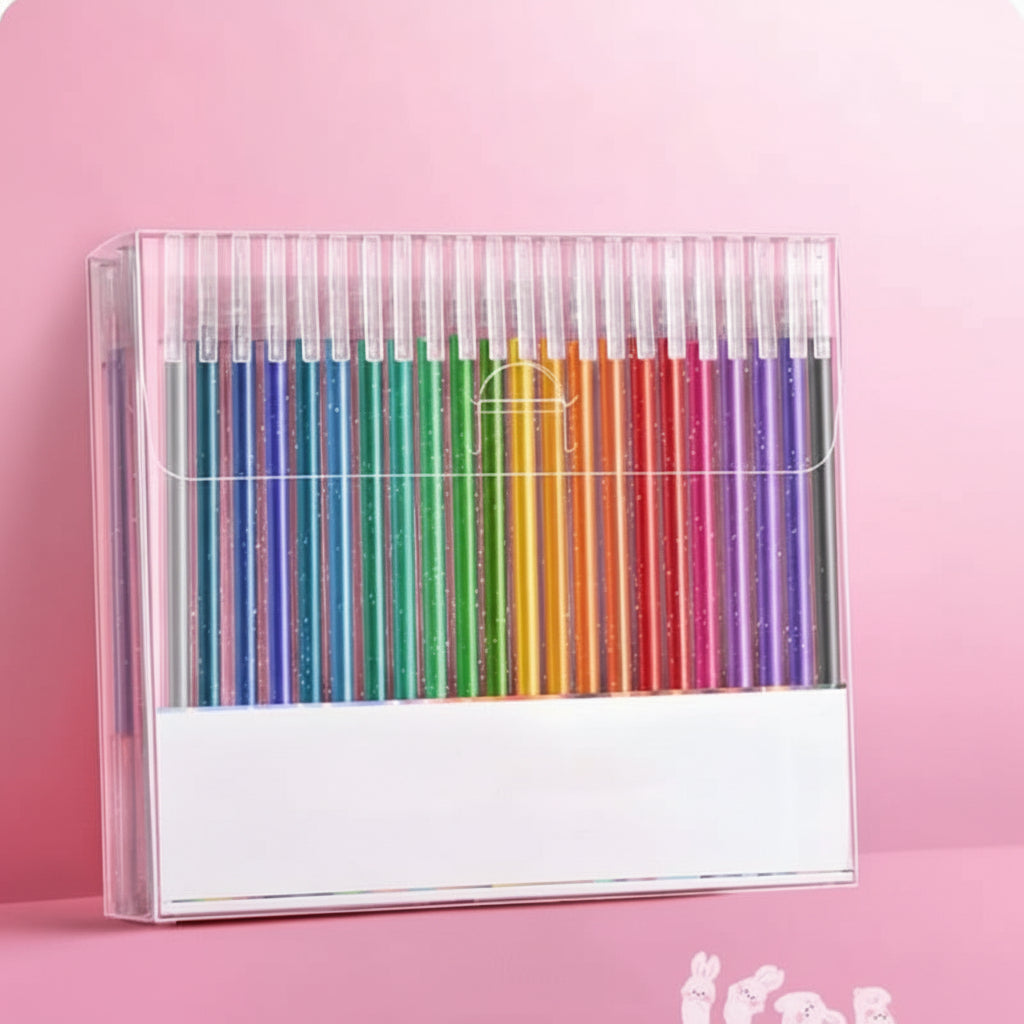 Gel Pens Glitter Multicolour Drawing Writing School Set