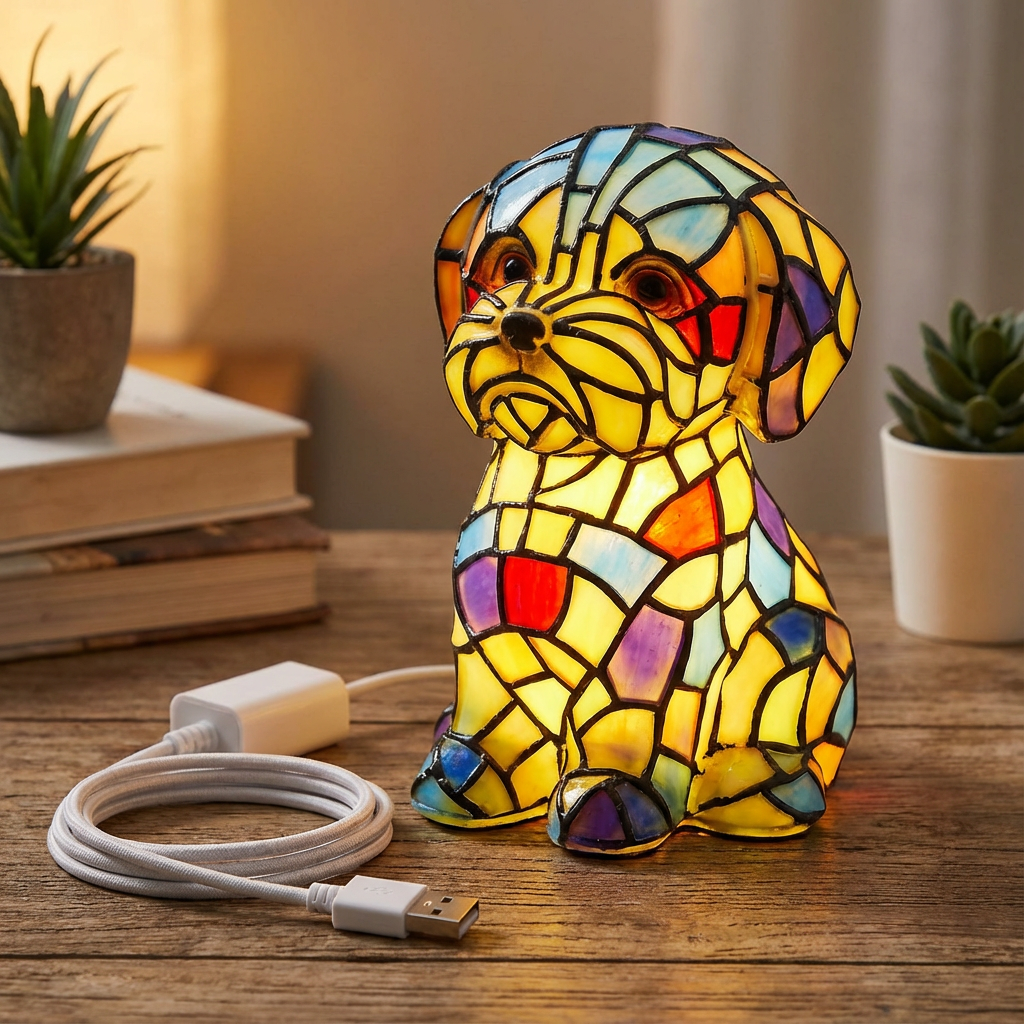 Friendship Glow Lamp – Artistic Resin Figurine with Warm Ambient Lighting