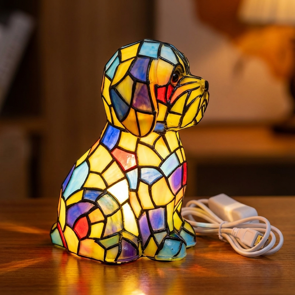 Friendship Glow Lamp – Artistic Resin Figurine with Warm Ambient Lighting - Image 3