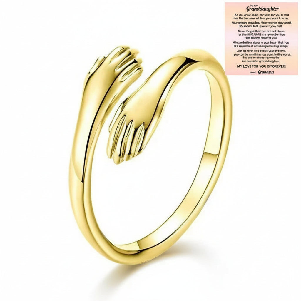Adjustable Ring Women Hug Design Gift Jewellery