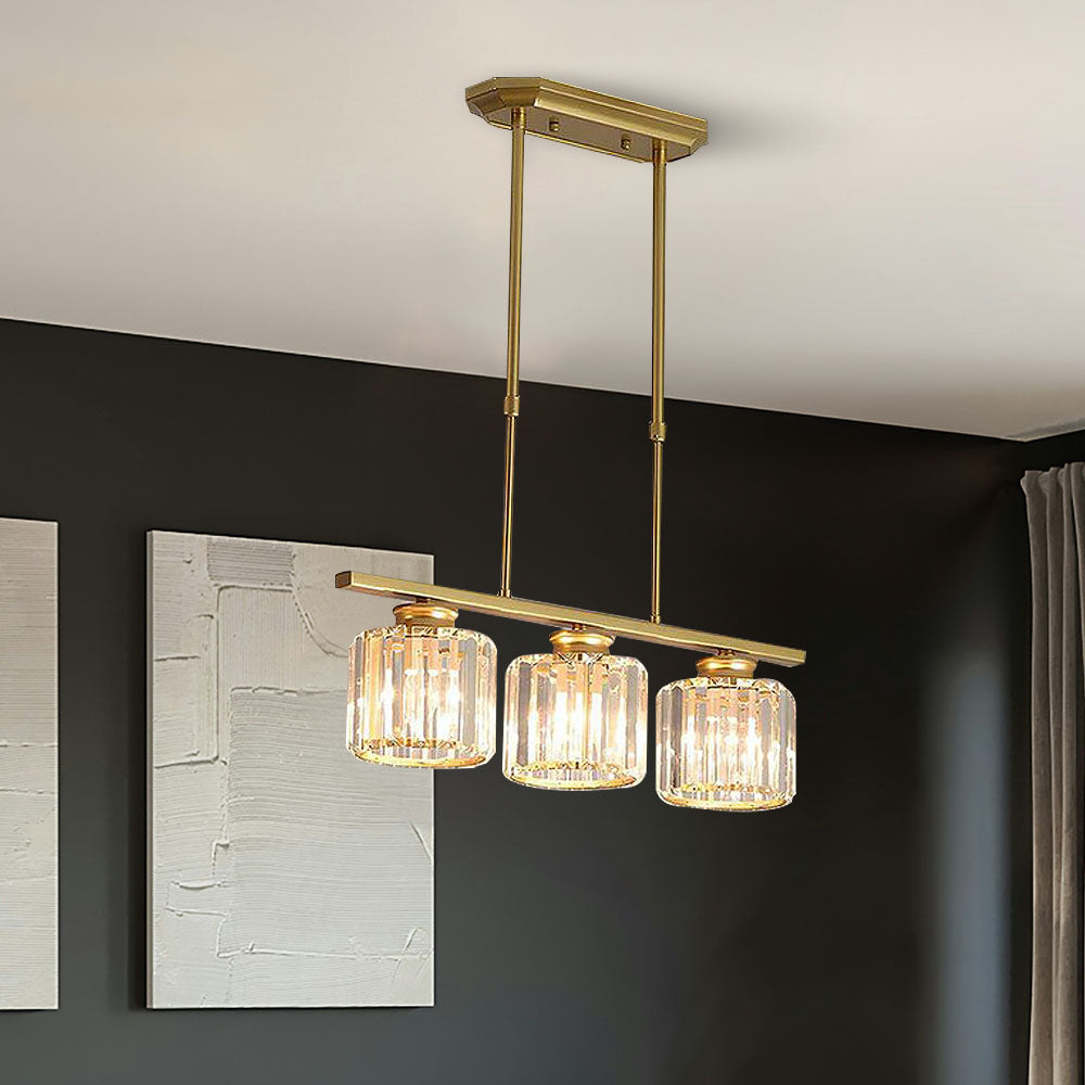 Lampe de plafond insulaire nordique en verre suspension longue