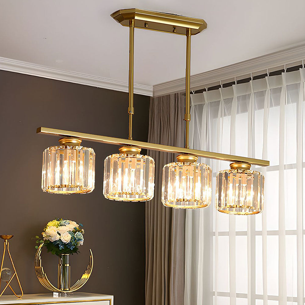 Lampe de plafond insulaire nordique en verre suspension longue