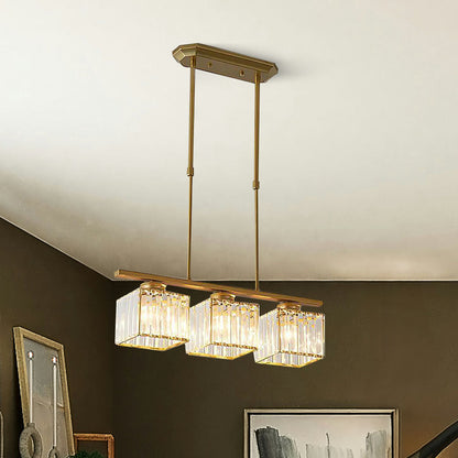 Lampe de plafond insulaire nordique en verre suspension longue