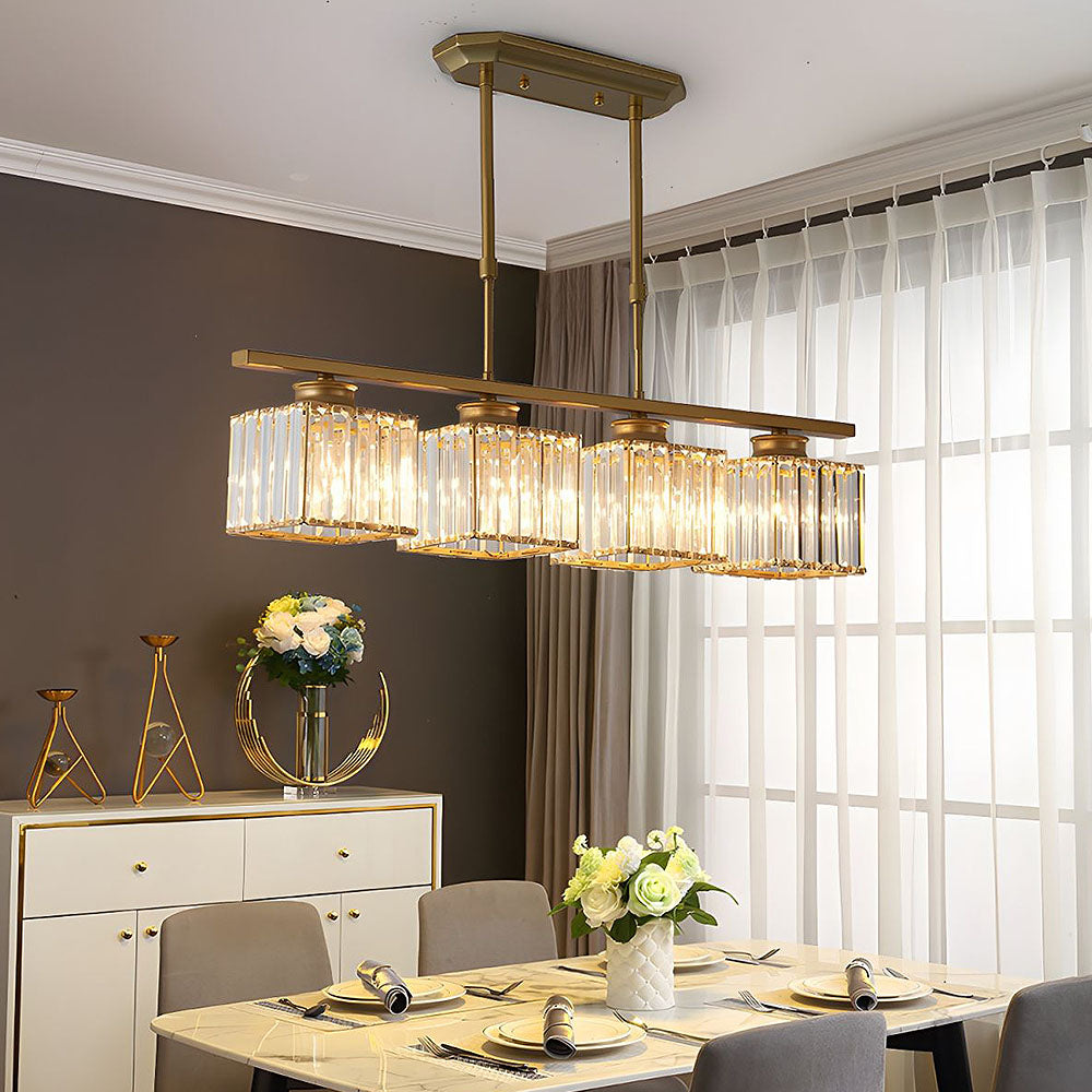 Lampe de plafond insulaire nordique en verre suspension longue