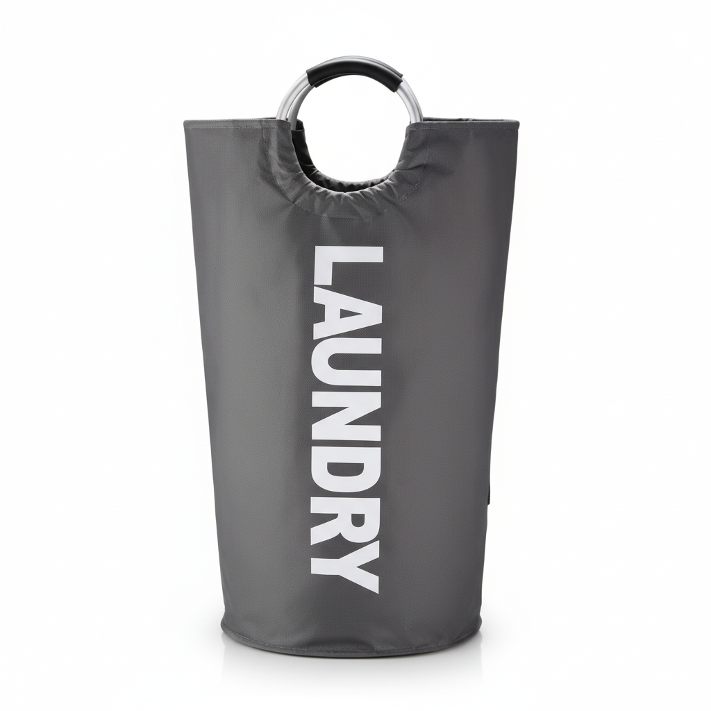 Laundry Basket Padded Handles Foldable Fabric Laundry Collector