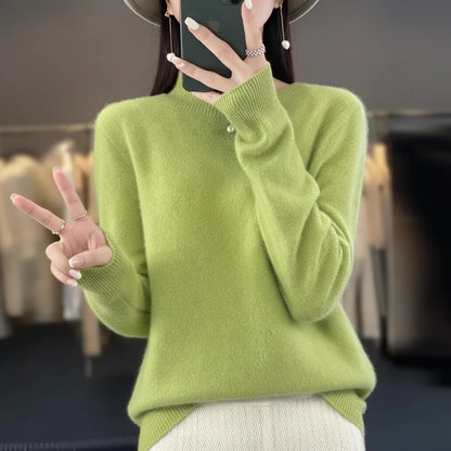 Womens Crew Neck Warm Sweater