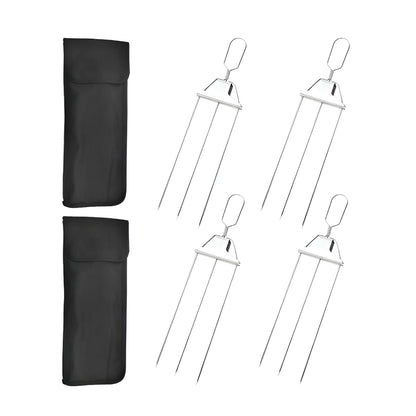 Grillspieße Edelstahl Dreifach BBQ Set