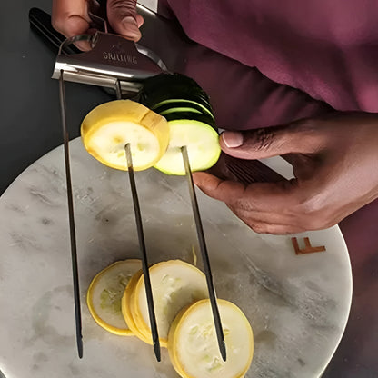 Grillspieße Edelstahl Dreifach BBQ Set