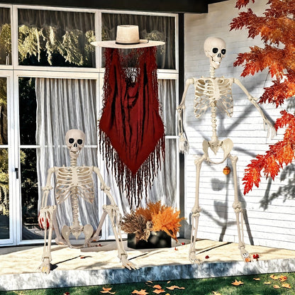 Figura decorativa de esqueleto de plástico para Halloween