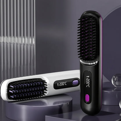 Haarglätter Bürste Styling Kabellos USB - Image 1