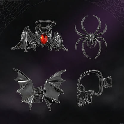 Halloween Accessoires Haarspangen Spinnen Netz - Image 10