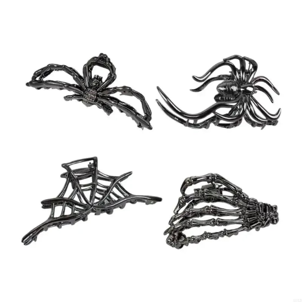 Halloween Accessoires Haarspangen Spinnen Netz - Image 11