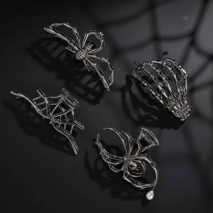 Halloween Accessoires Haarspangen Spinnen Netz - Image 4