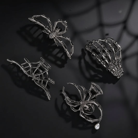 Halloween Accessoires Haarspangen Spinnen Netz - Image 4