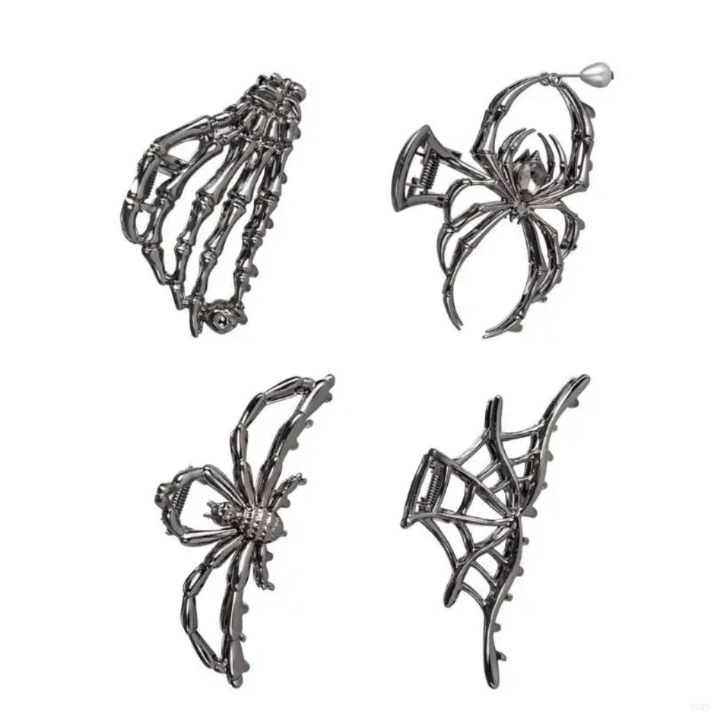 Halloween Accessoires Haarspangen Spinnen Netz - Image 5