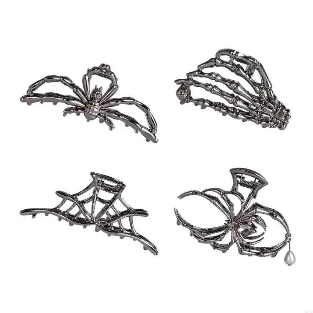 Halloween Accessoires Haarspangen Spinnen Netz - Image 7