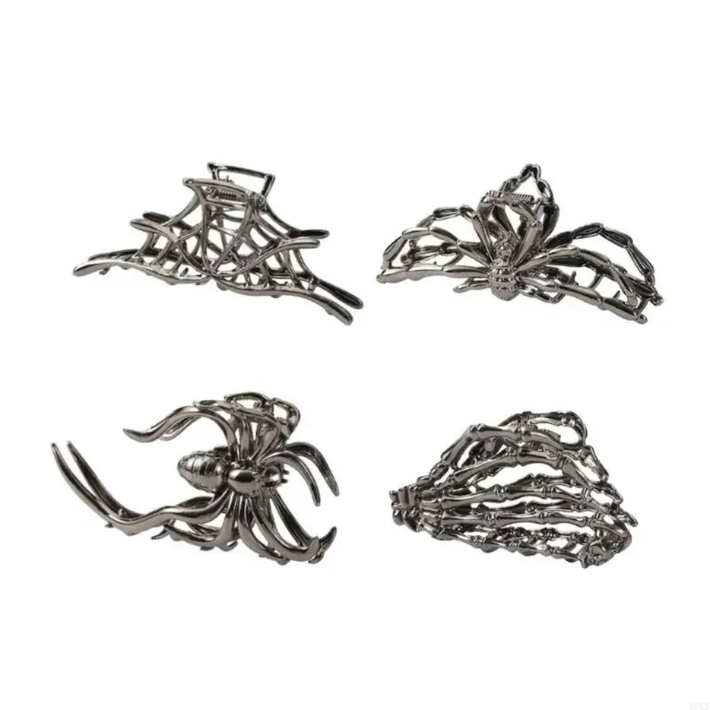 Halloween Accessoires Haarspangen Spinnen Netz - Image 8