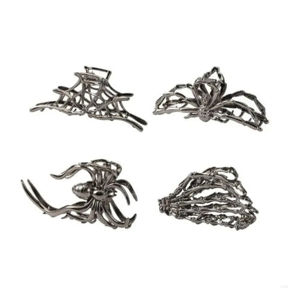 Halloween Accessoires Haarspangen Spinnen Netz - Image 8