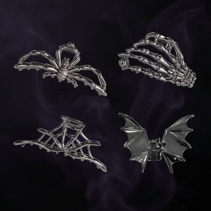 Halloween Accessoires Haarspangen Spinnen Netz - Image 9