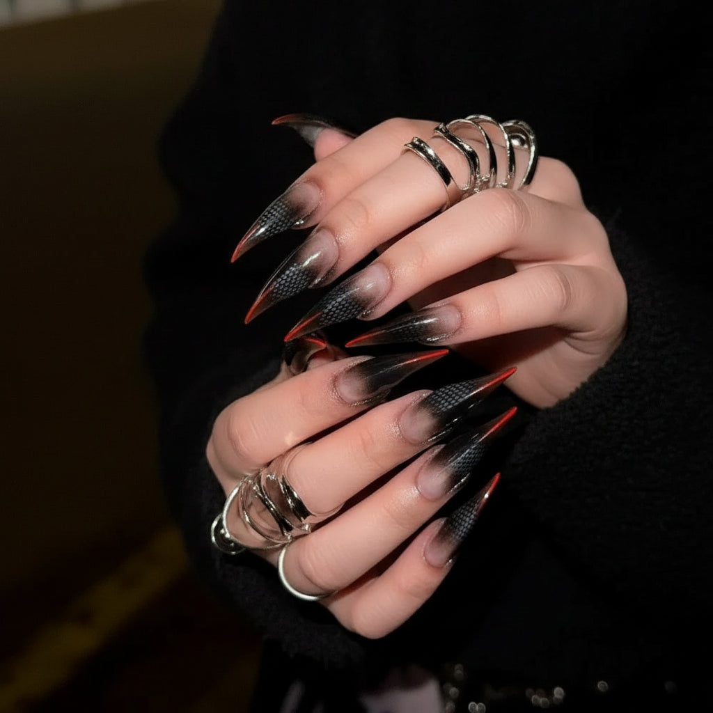 Halloween Accessoires Press On Nägel Spooky Design - Image 7