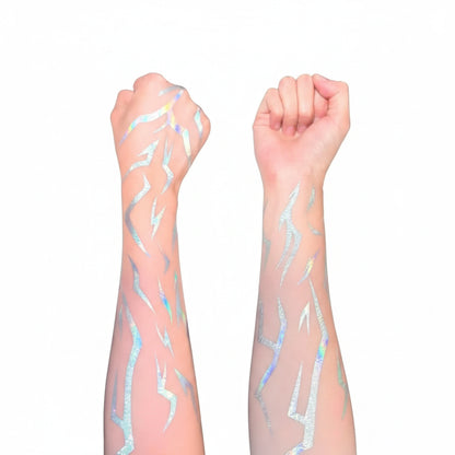 Halloween Accessoires Temporäre Tattoos Glitzerdesign - Image 1