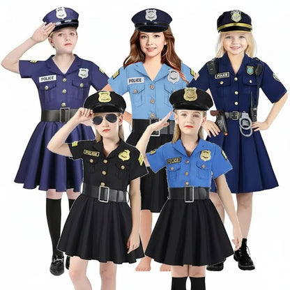 Halloween Costumes Polizei Mädchen Kleid Karneval - Image 1